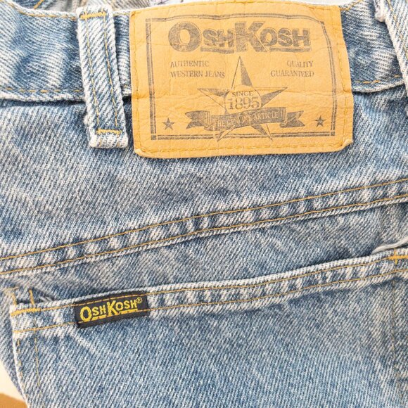 Vintage OshKosh B’Gosh USA Made 90s High Rise Carpenter Jeans 29x32 Blue Denim - Picture 5 of 5